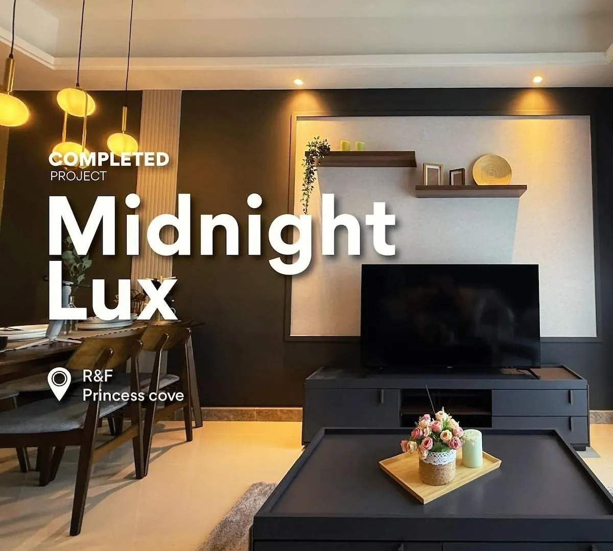 R&F Sea View 2Br Midnight Design 6-8Pax Brand New Lägenhet Johor Bahru